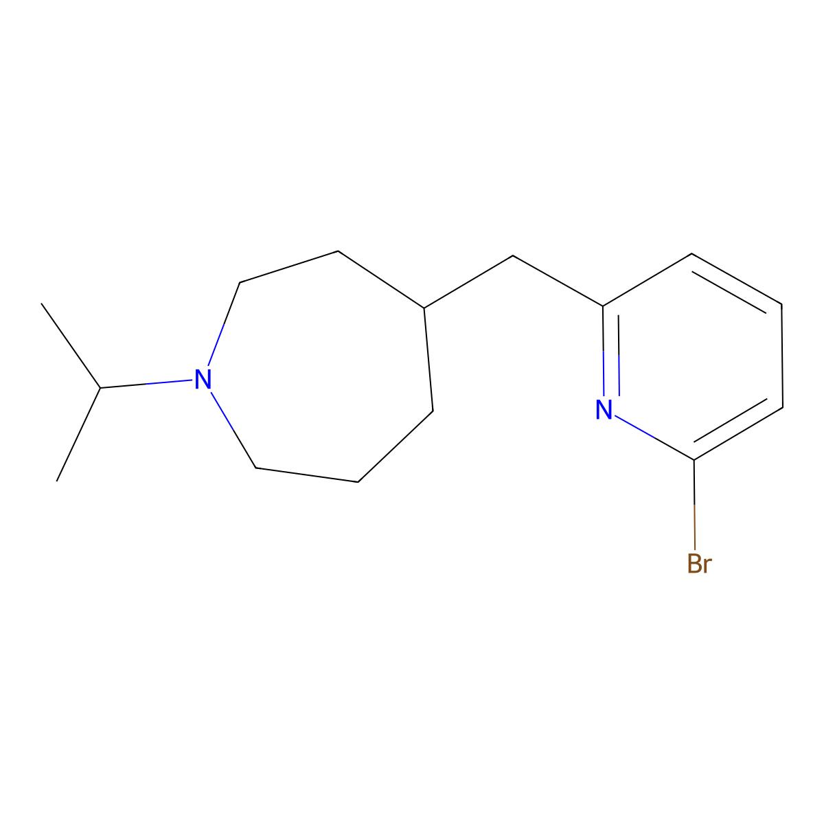 4-((6-Bromopyridin-2-yl)methyl)-1-isopropylazepane molecular structure, CAS 1361113-59-8