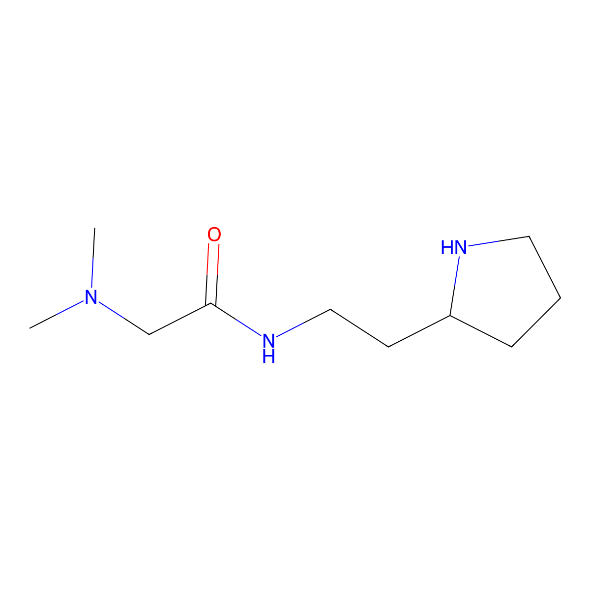 2-(Dimethylamino)-N-(2-(pyrrolidin-2-yl)ethyl)acetamide molecular structure, CAS 1361113-65-6
