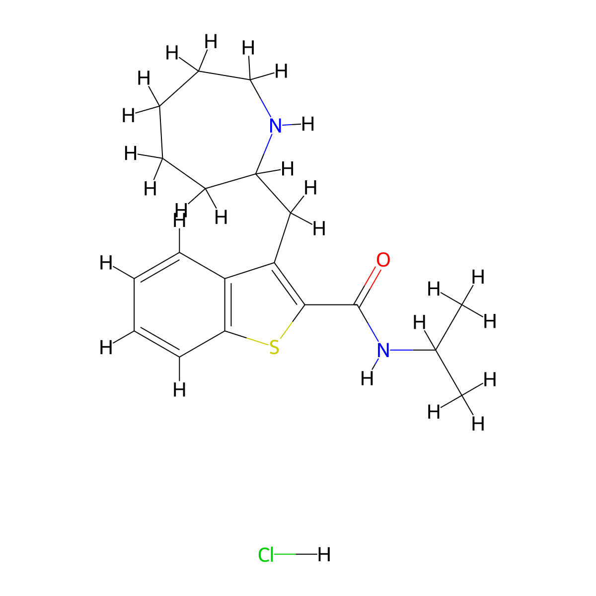 3-Azepan-2-ylmethyl-benzo[b]thiophene-2-carboxylic acidisopropylamide hydrochloride molecular structure, CAS 1361113-72-5
