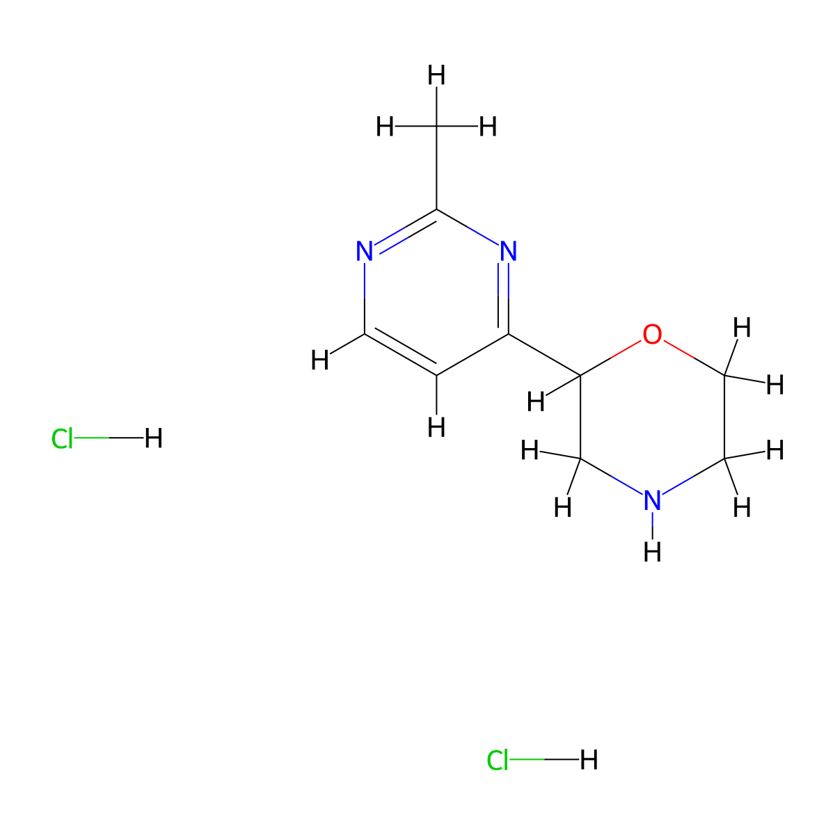 2-(2-Methylpyrimidin-4-yl)morpholine dihydrochloride molecular structure, CAS 1361114-26-2