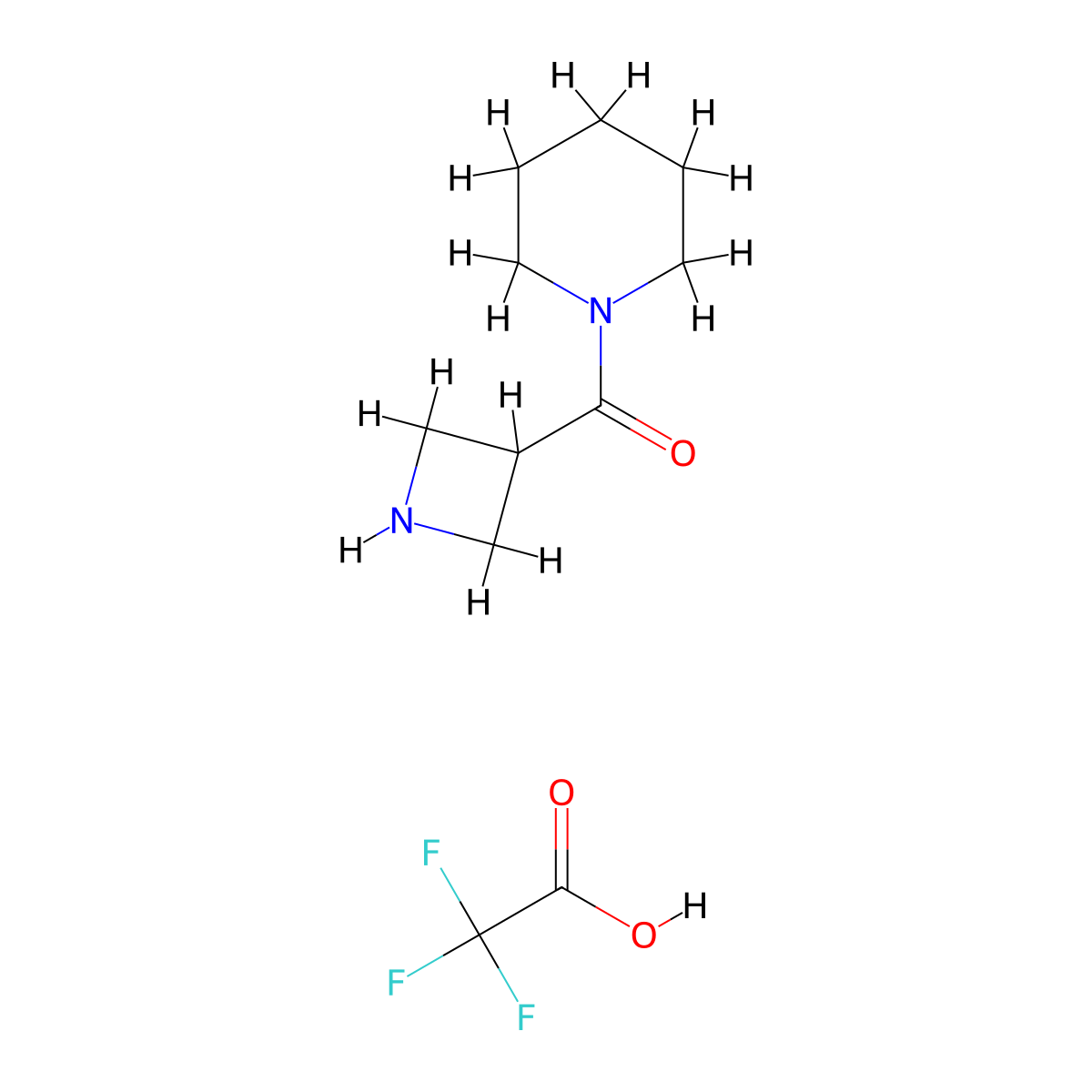 Azetidin-3-yl(piperidin-1-yl)methanone 2,2,2-trifluoroacetate molecular structure, CAS 1361114-44-4