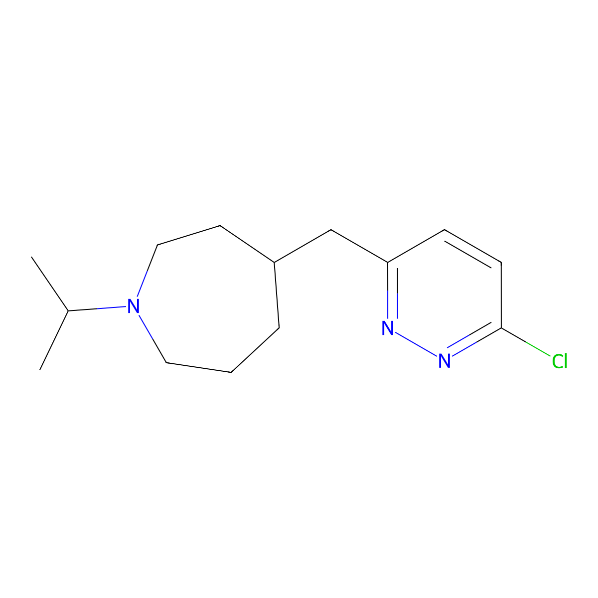 4-((6-Chloropyridazin-3-yl)methyl)-1-isopropylazepane molecular structure, CAS 1361114-45-5
