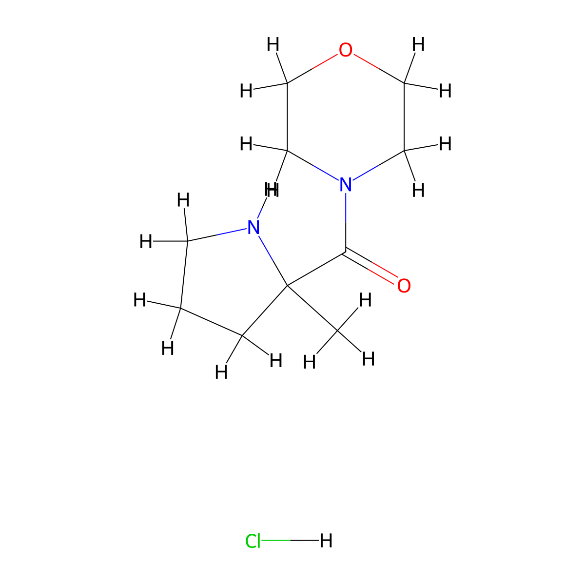 (2-Methyl-pyrrolidin-2-yl)-morpholin-4-yl-methanone hydrochloride molecular structure, CAS 1361114-47-7