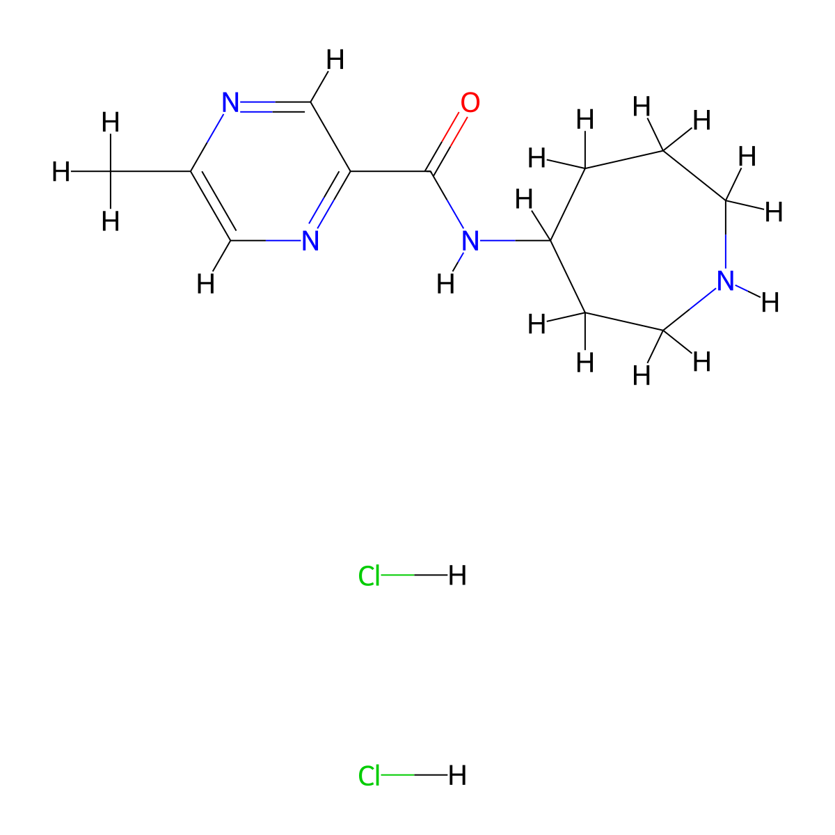N-(azepan-4-yl)-5-methylpyrazine-2-carboxamide dihydrochloride molecular structure, CAS 1361114-55-7