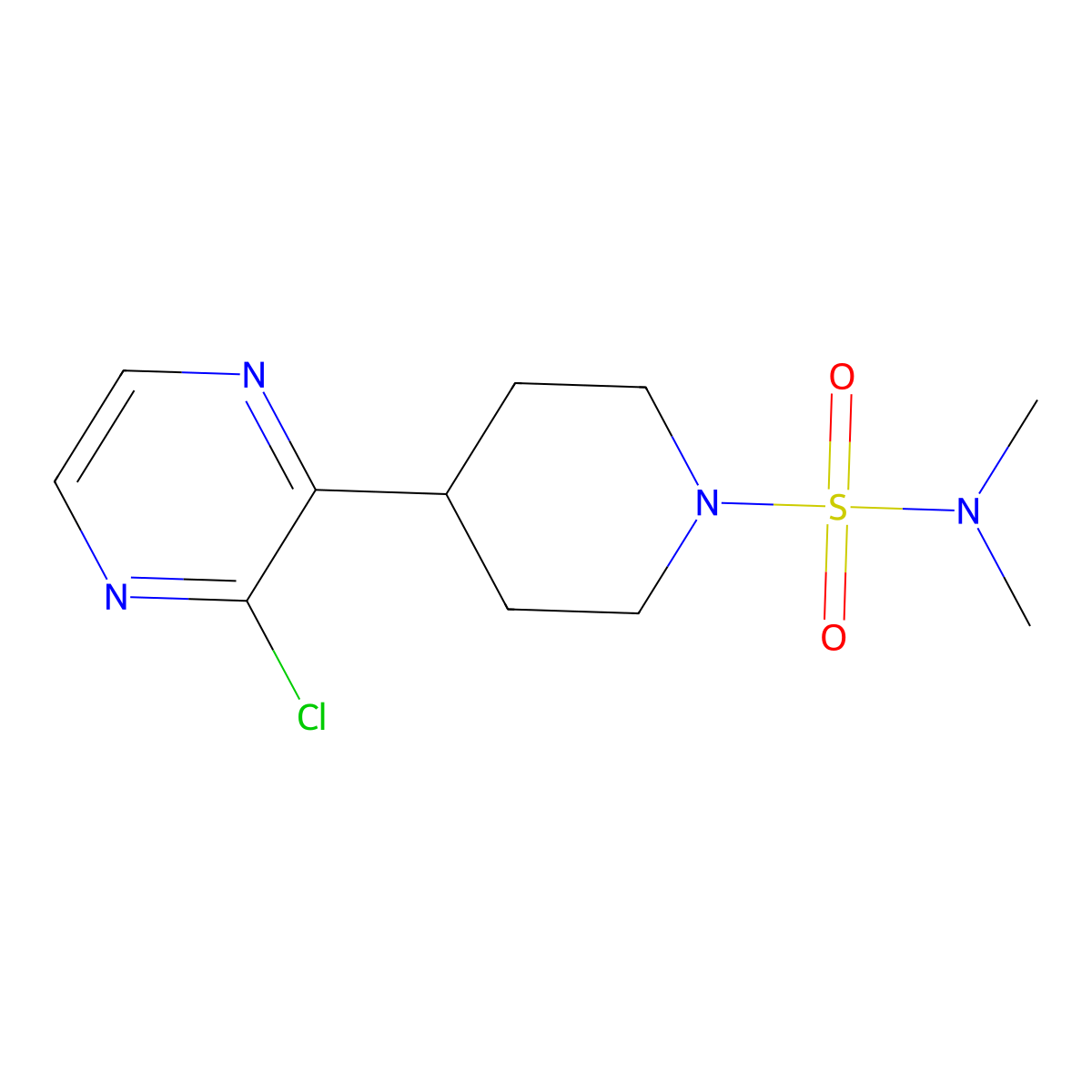 4-(3-chloropyrazin-2-yl)-N,N-dimethylpiperidine-1-sulfonamide molecular structure, CAS 1361115-04-9