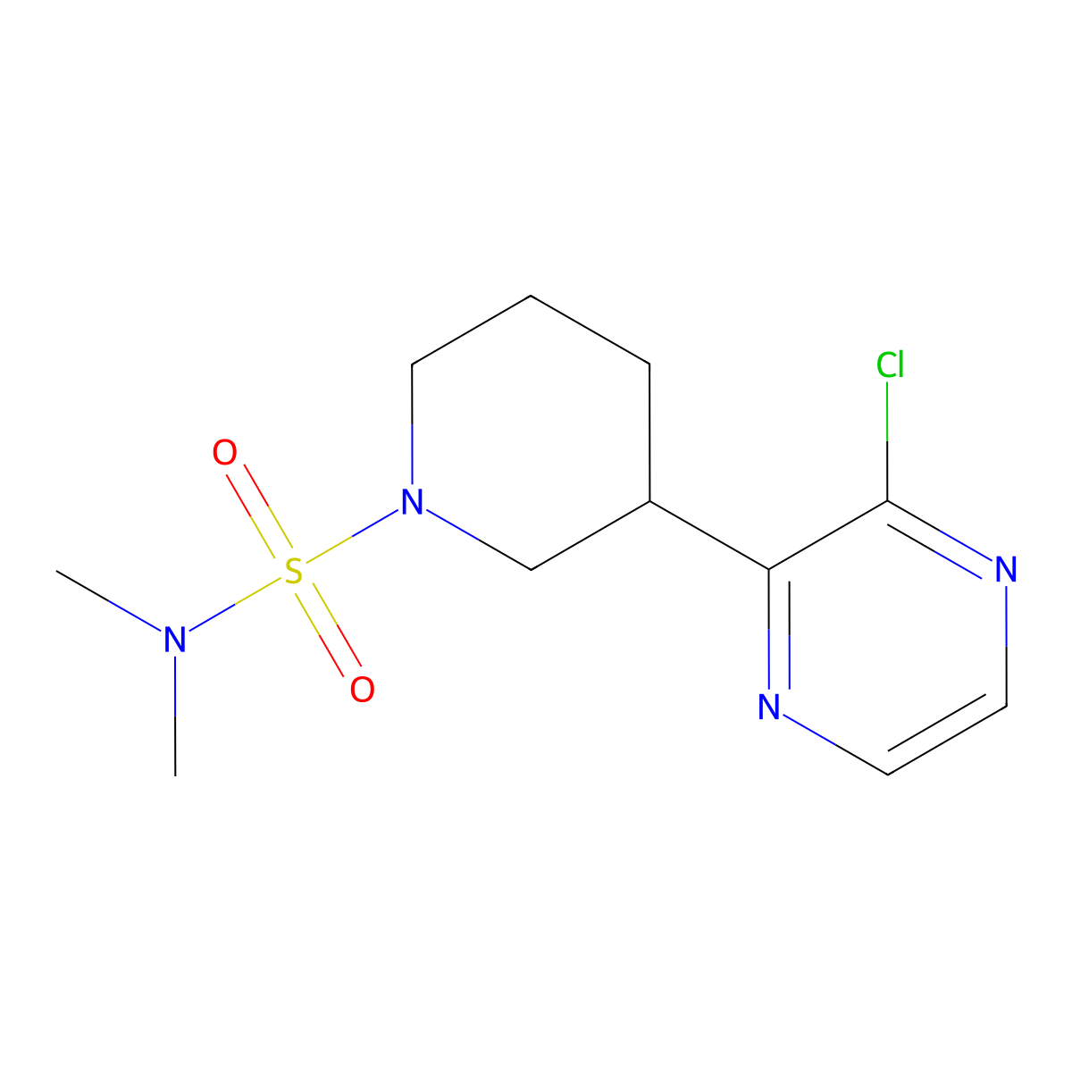 3-(3-chloropyrazin-2-yl)-N,N-dimethylpiperidine-1-sulfonamide molecular structure, CAS 1361115-27-6