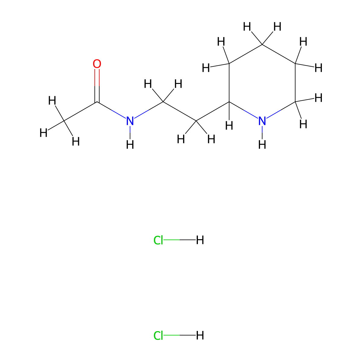 N-(2-Piperidin-2-yl-ethyl)-acetamide dihydrochloride molecular structure, CAS 1361115-79-8