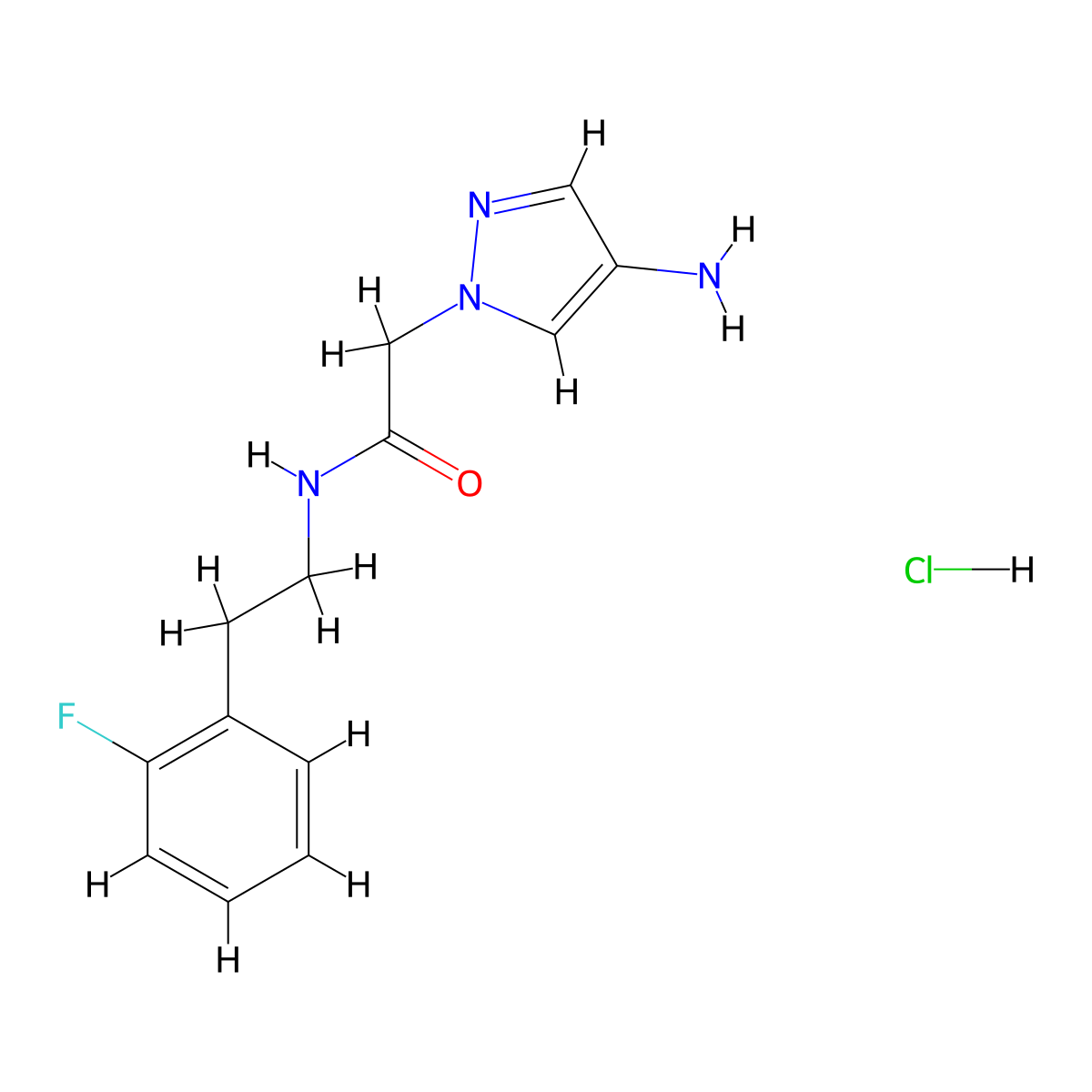 2-(4-Amino-pyrazol-1-yl)-N-[2-(2-fluoro-phenyl)-ethyl]-acetamidehydrochloride molecular structure, CAS 1361115-84-5