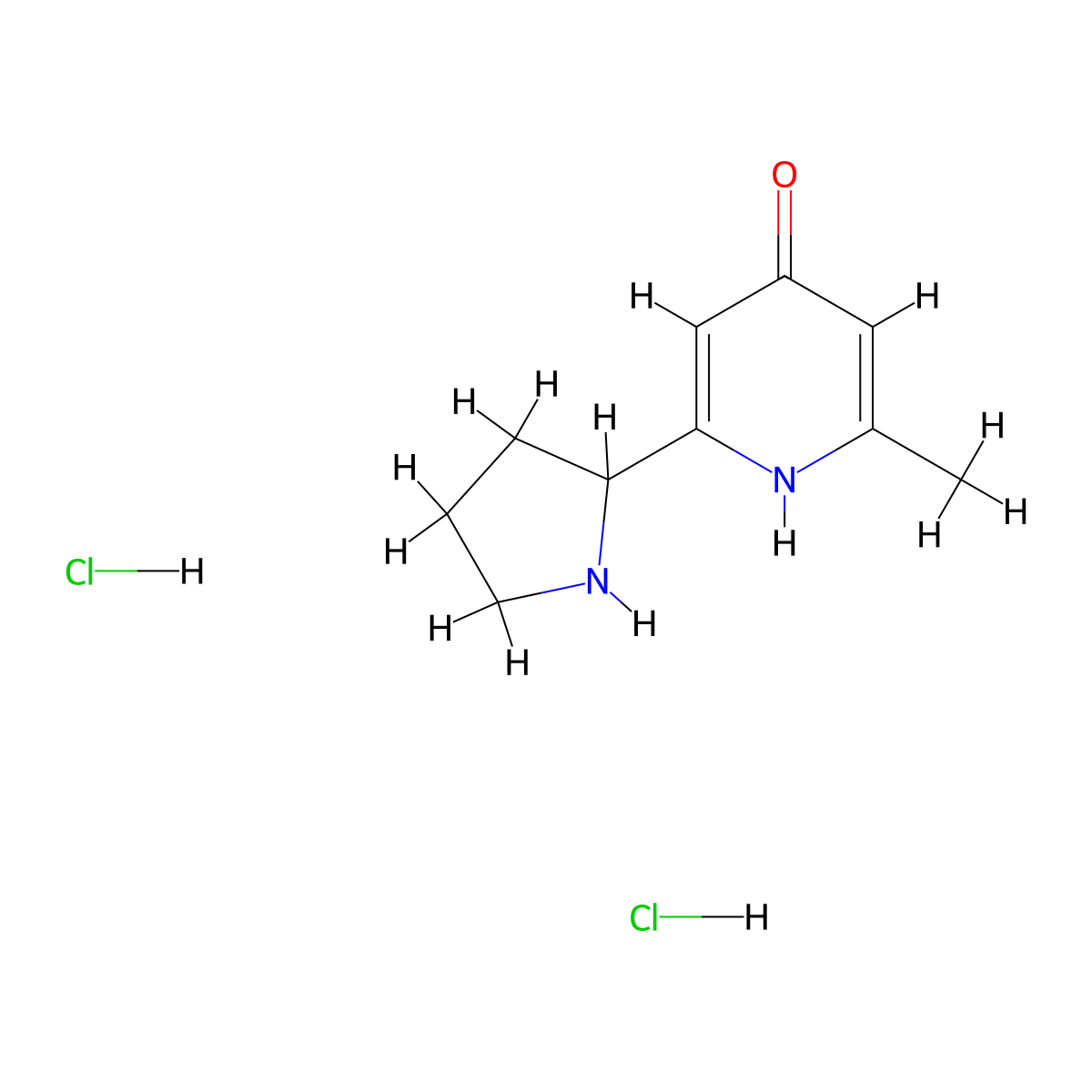 2-Methyl-6-(pyrrolidin-2-yl)pyridin-4-ol dihydrochloride molecular structure, CAS 1361116-17-7