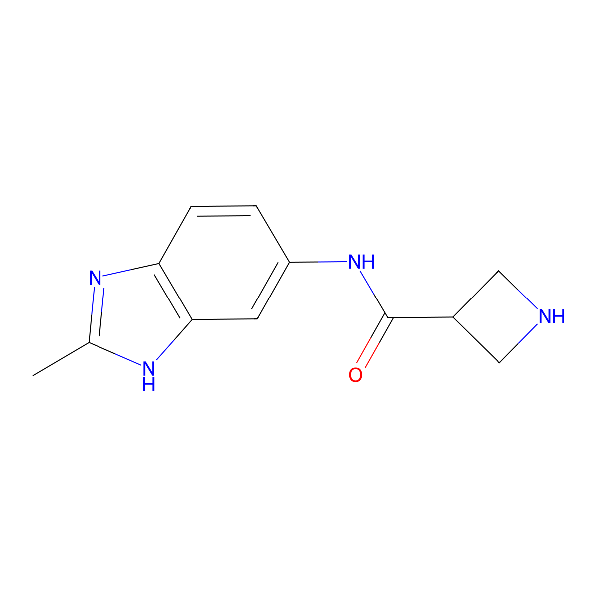 N-(2-Methyl-1H-benzo[d]imidazol-6-yl)azetidine-3-carboxamide molecular structure, CAS 1361116-35-9