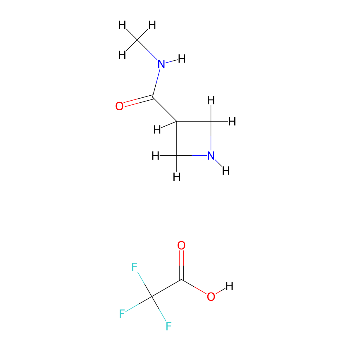 N-methylazetidine-3-carboxamide 2,2,2-trifluoroacetate molecular structure, CAS 1361116-71-3