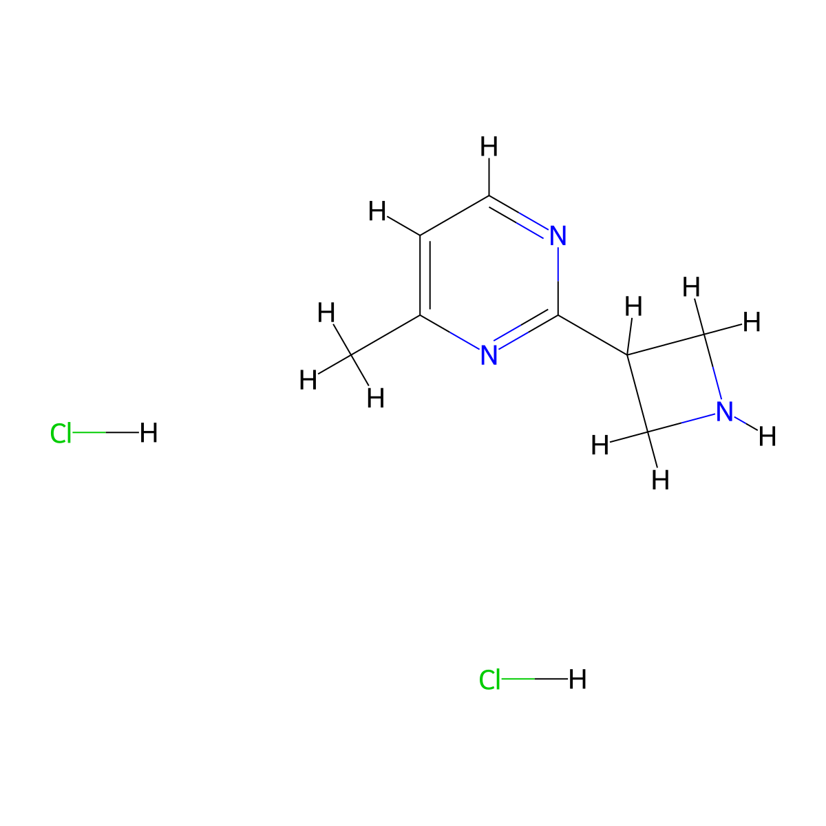 2-(Azetidin-3-yl)-4-methylpyrimidine dihydrochloride molecular structure, CAS 1361118-73-1