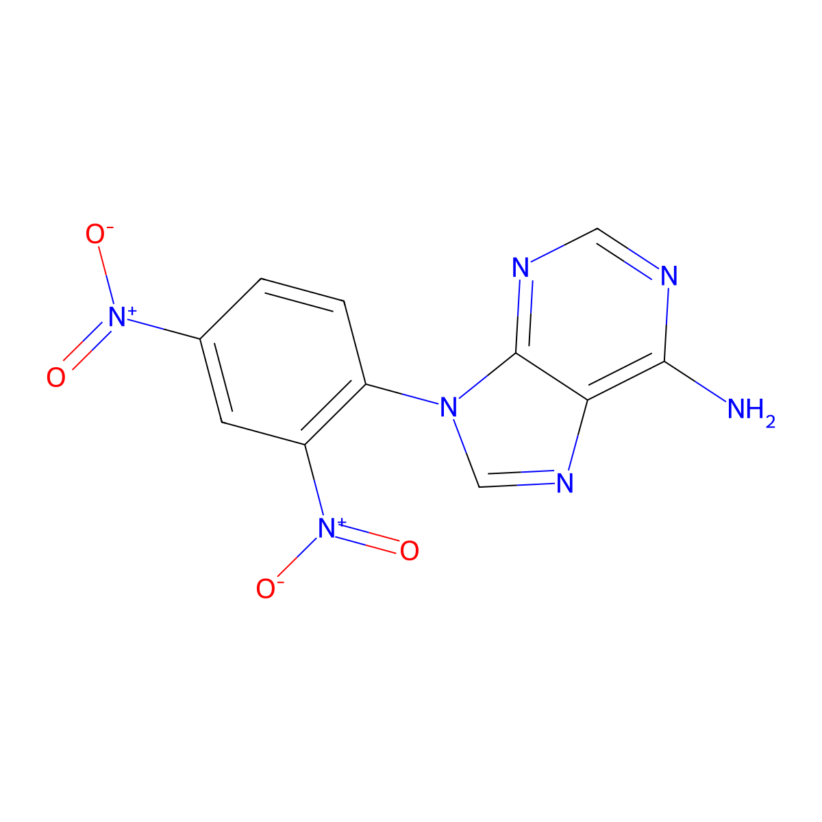 9-(2,4-Dinitrophenyl)adenine molecular structure, CAS 136112-73-7