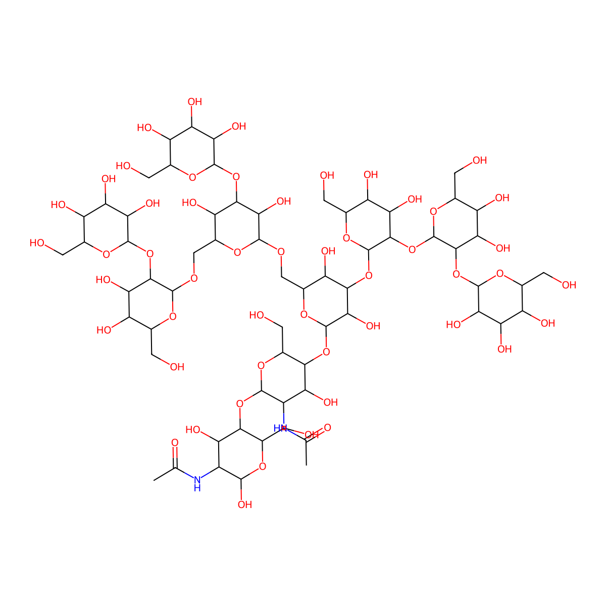 Oligomannose 8D1D3 molecular structure, CAS 1361121-69-8