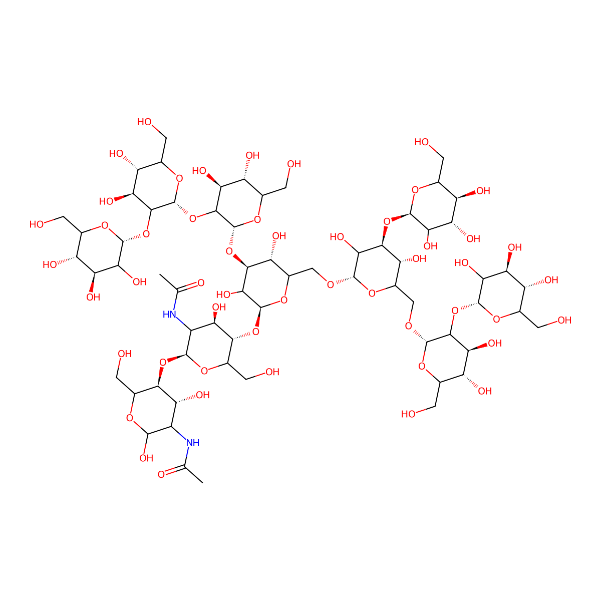 Oligomannose 8D1D3 molecular structure, CAS 1361121-69-8