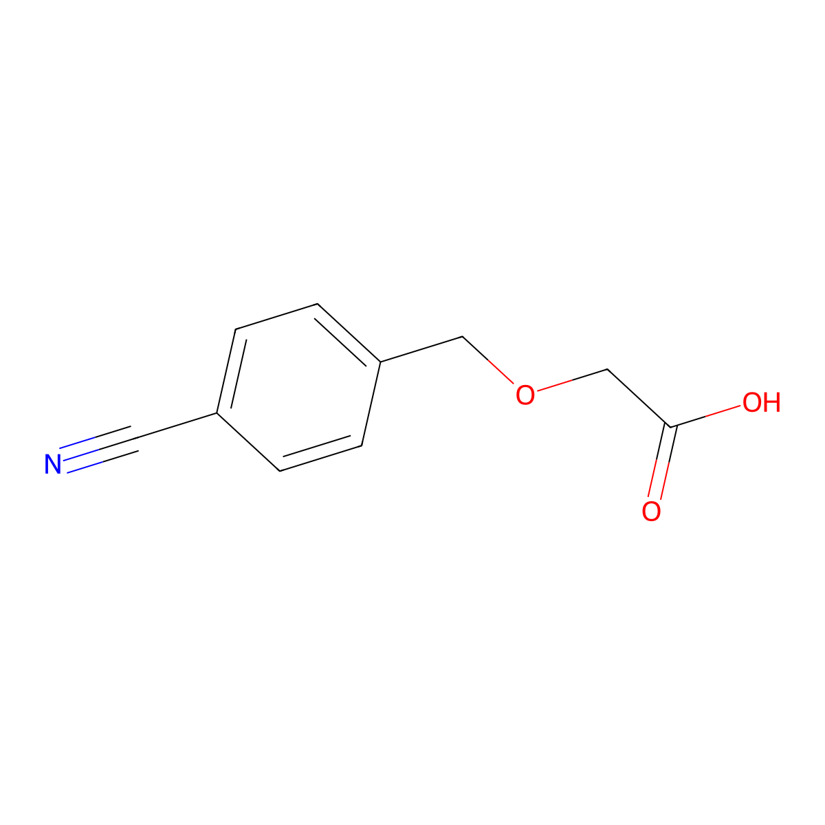 2-((4-Cyanophenyl)methoxy)acetic acid molecular structure, CAS 1361125-90-7