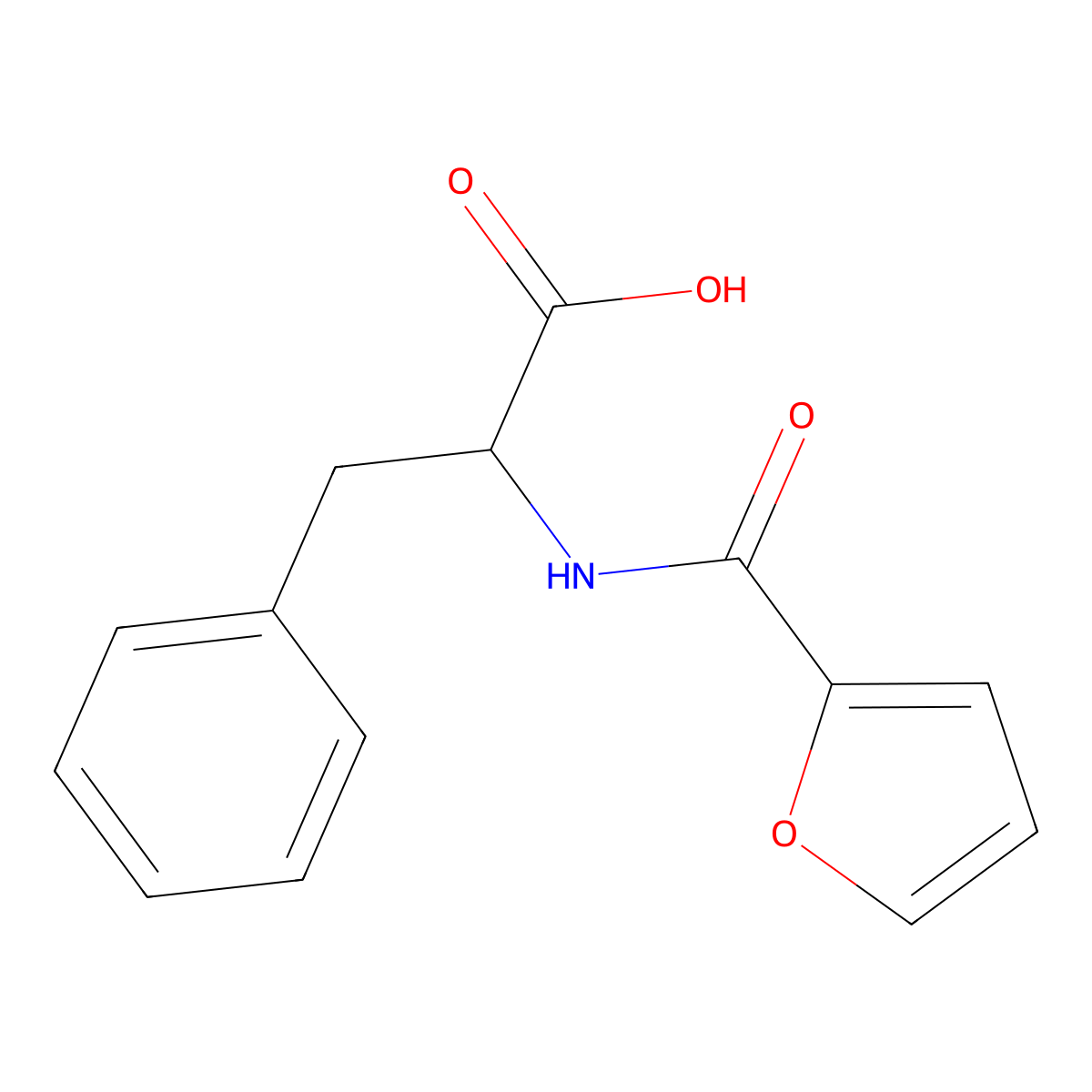 2-[(Furan-2-carbonyl)-amino]-3-phenyl-propionic acid molecular structure, CAS 1361143-16-9