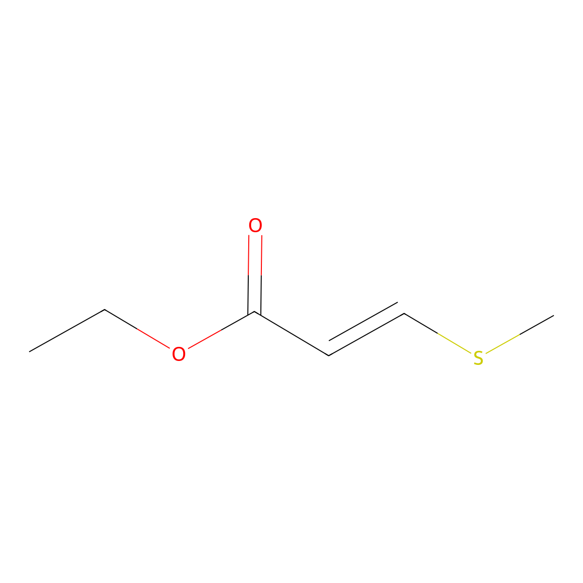 Ethyl 3-(methylthio)-2-propenoate, (2E)- molecular structure, CAS 136115-65-6
