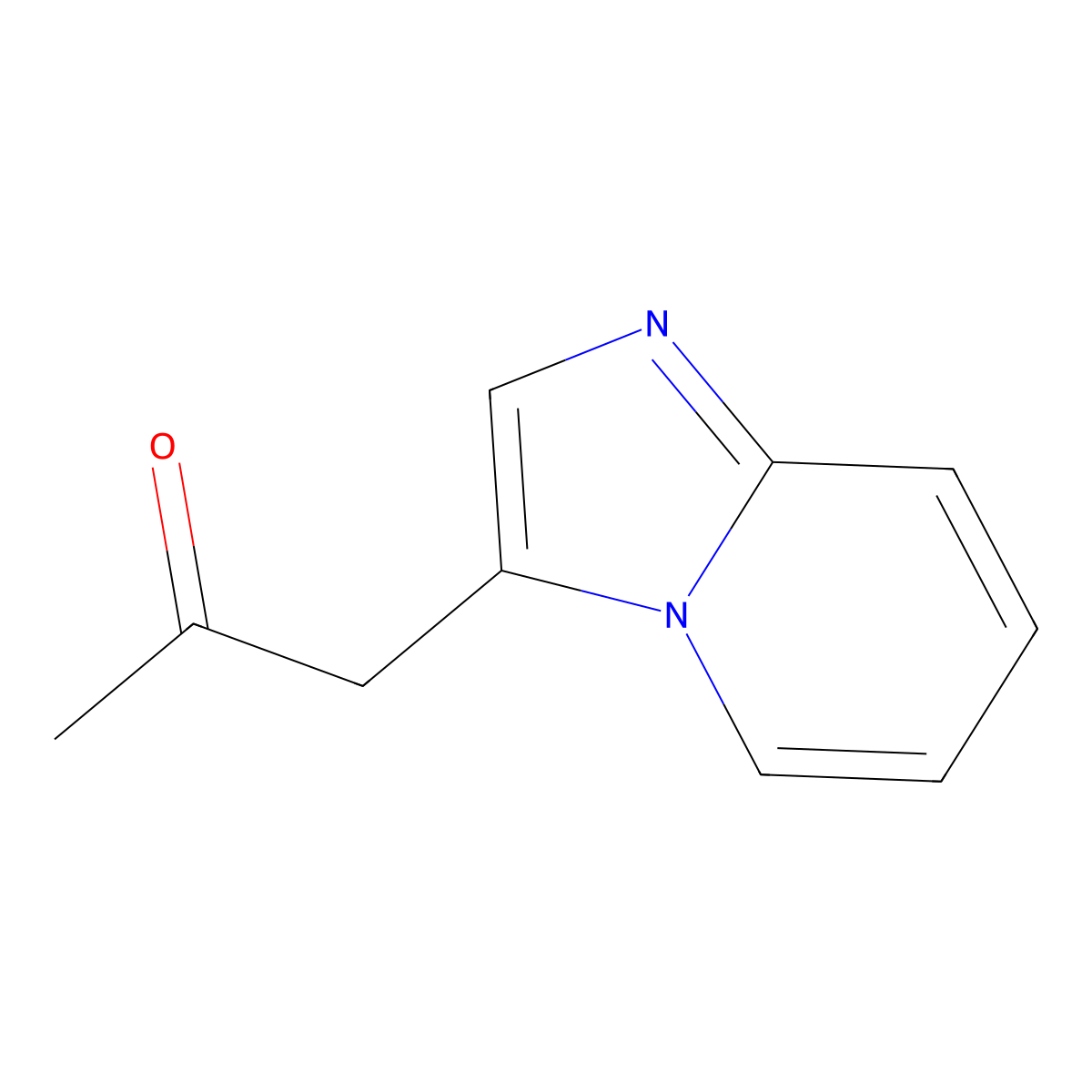1-(Imidazo[1,2-a]pyridin-3-yl)propan-2-one molecular structure, CAS 136117-83-4