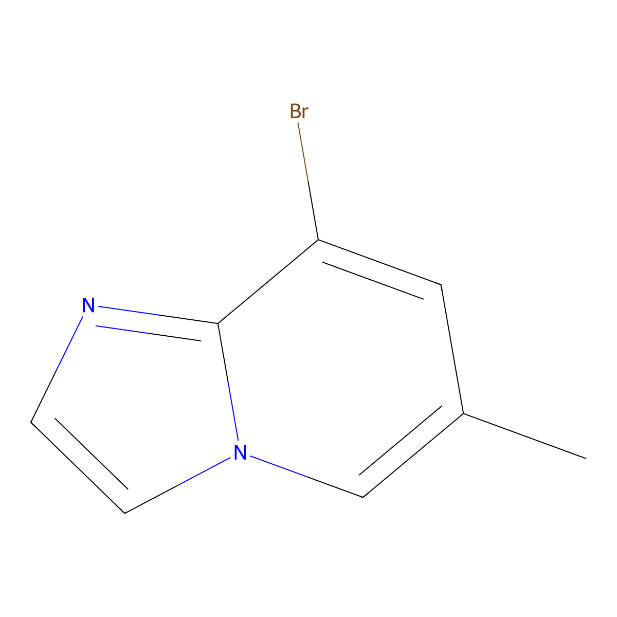8-Bromo-6-methylimidazo[1,2-a]pyridine molecular structure, CAS 136117-93-6