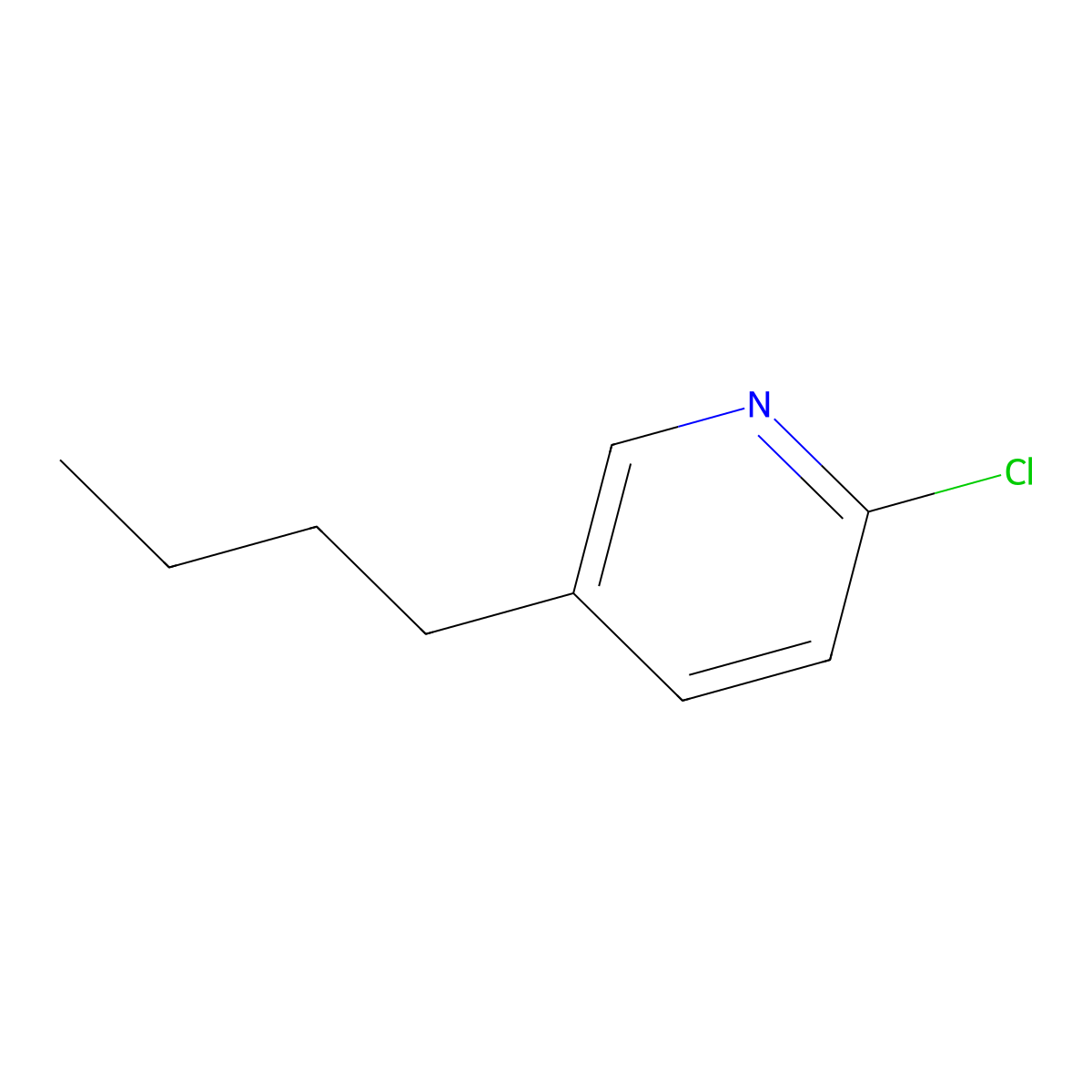 5-Butyl-2-chloropyridine molecular structure, CAS 136117-94-7