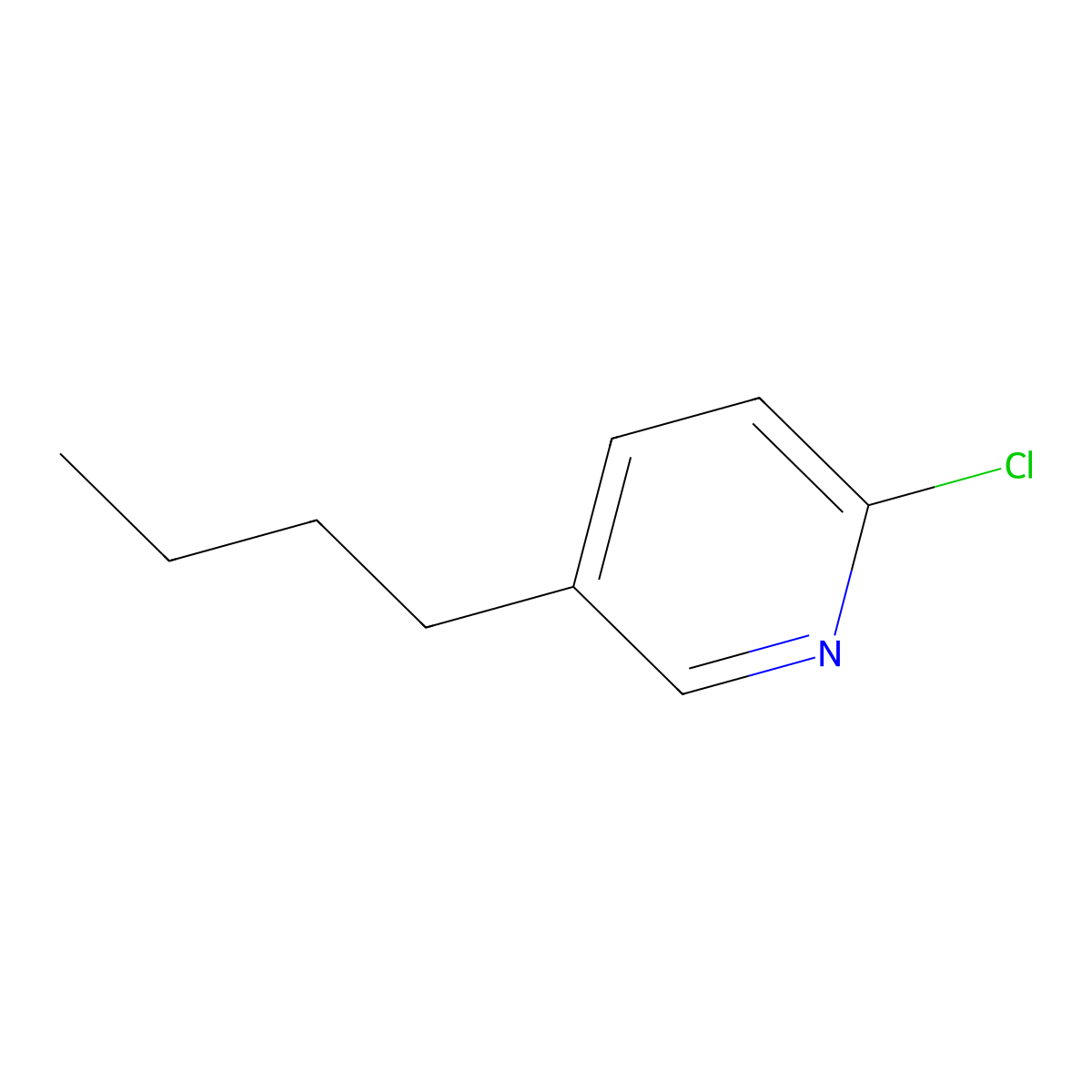 5-Butyl-2-chloropyridine molecular structure, CAS 136117-94-7