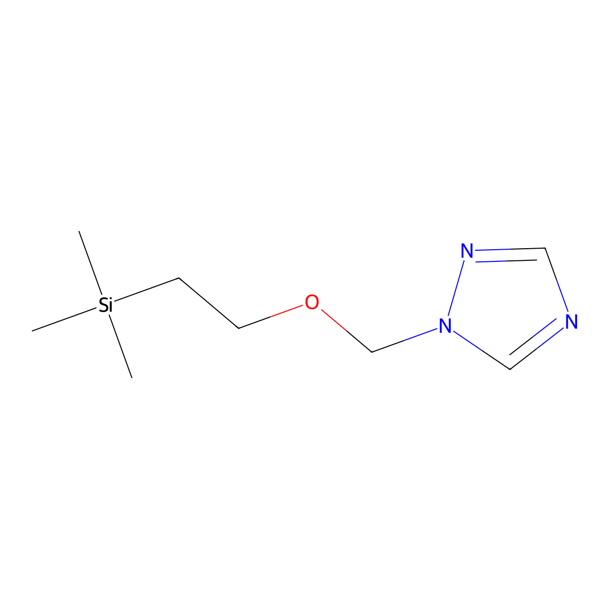 1-((2-(Trimethylsilyl)ethoxy)methyl)-1H-1,2,4-triazole molecular structure, CAS 136118-56-4
