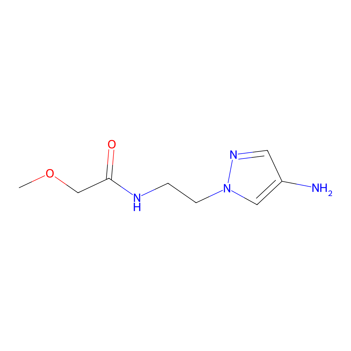 N-[2-(4-amino-1h-pyrazol-1-yl)ethyl]-2-methoxyacetamide molecular structure, CAS 1361180-63-3