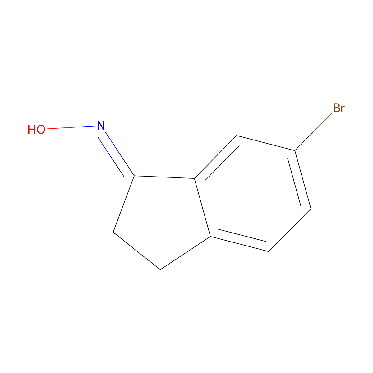 6-Bromo-2,3-dihydro-1h-inden-1-one oxime molecular structure, CAS 1361193-25-0