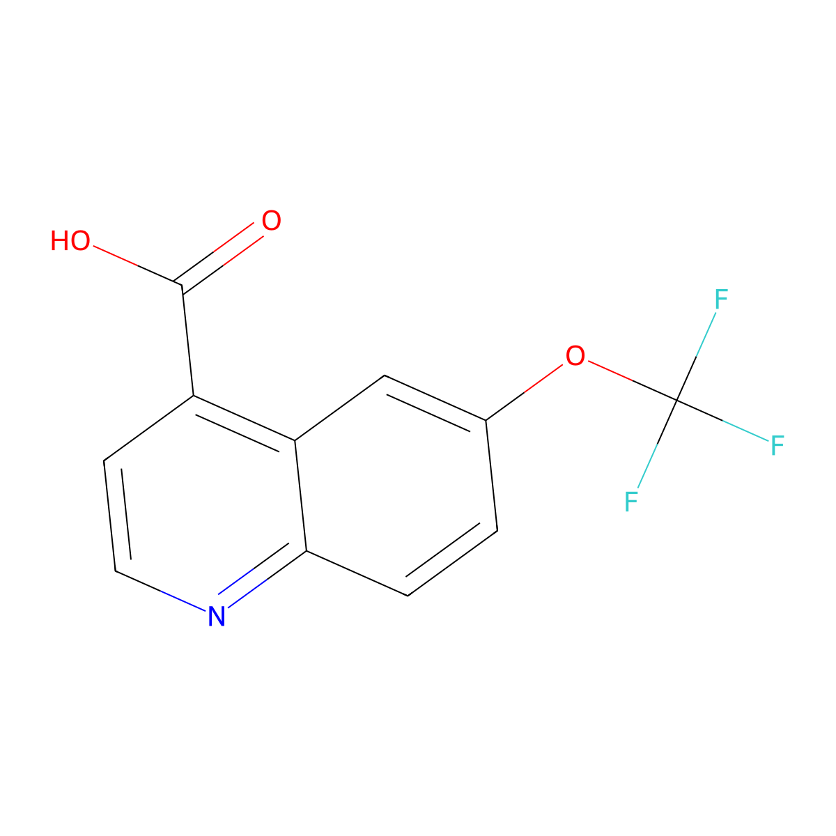 6-(Trifluoromethoxy)quinoline-4-carboxylic acid molecular structure, CAS 1361197-98-9
