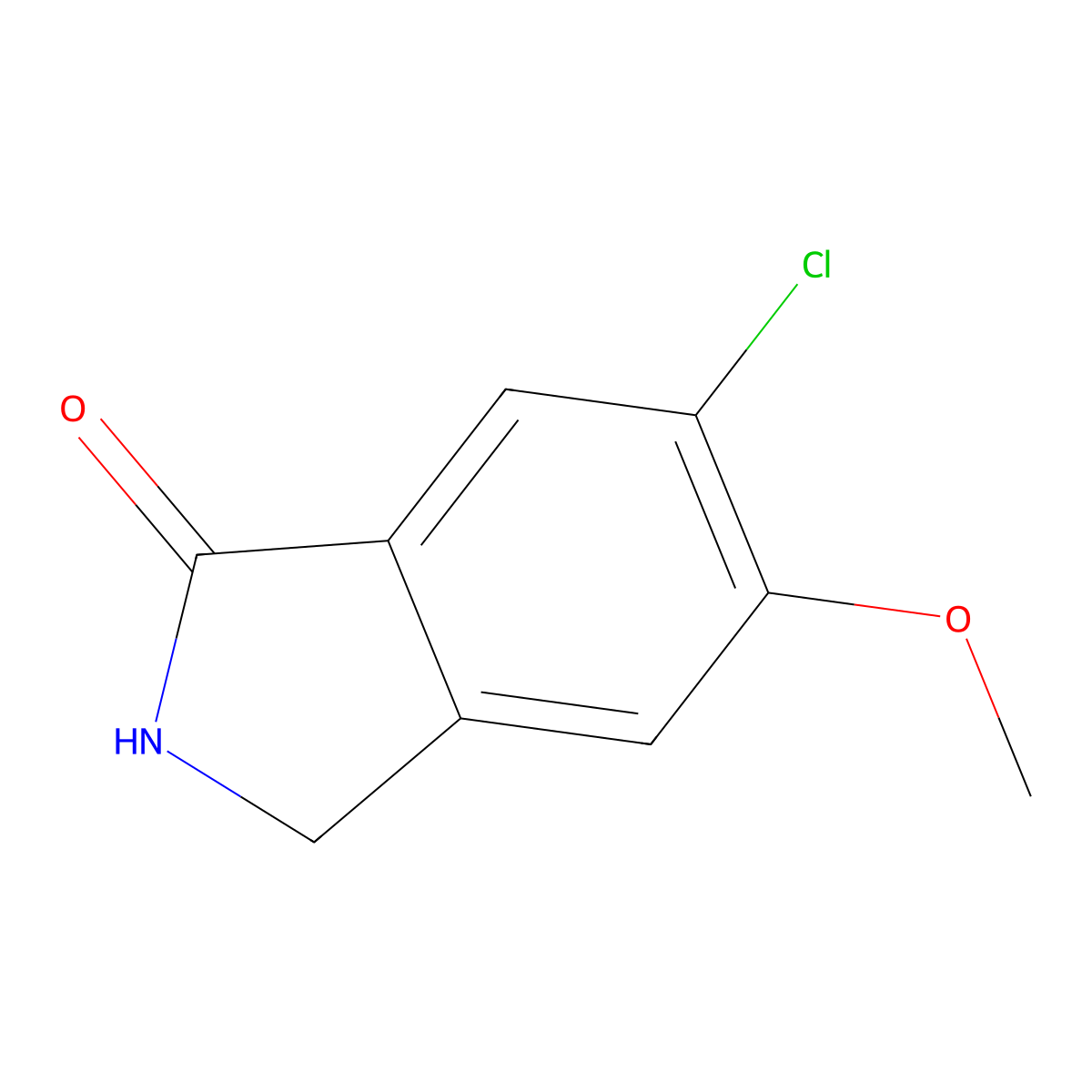 6-Chloro-5-methoxyisoindolin-1-one molecular structure, CAS 1361198-19-7