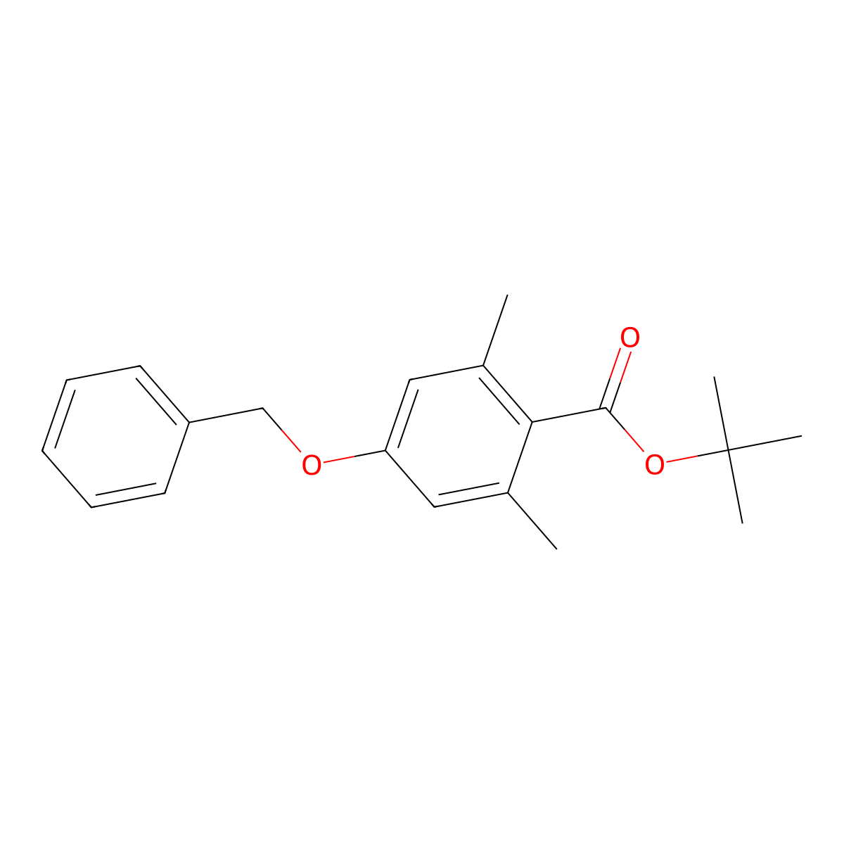 1,1-Dimethylethyl 2,6-dimethyl-4-(phenylmethoxy)benzoate molecular structure, CAS 1361198-52-8