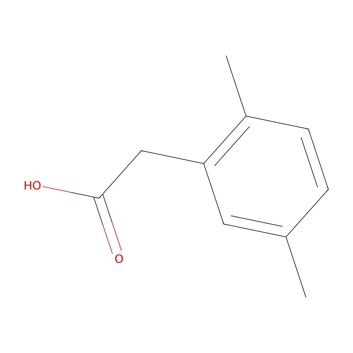 2,5-Dimethylphenylacetic acid molecular structure, CAS 13612-34-5
