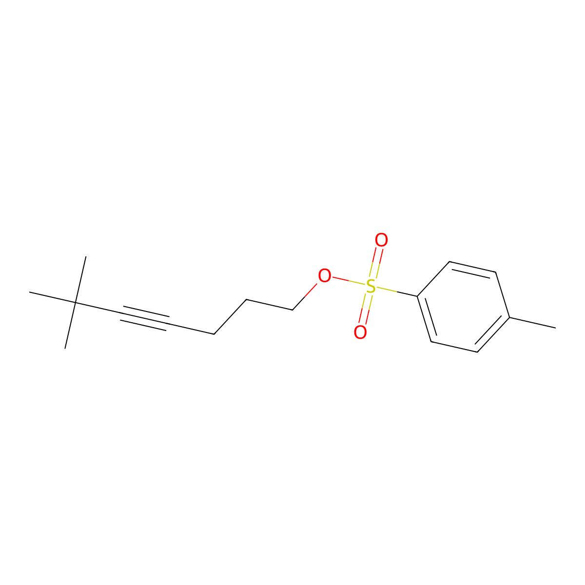 6,6-Dimethylhept-4-yn-1-yl 4-methylbenzene-1-sulfonate molecular structure, CAS 1361200-42-1