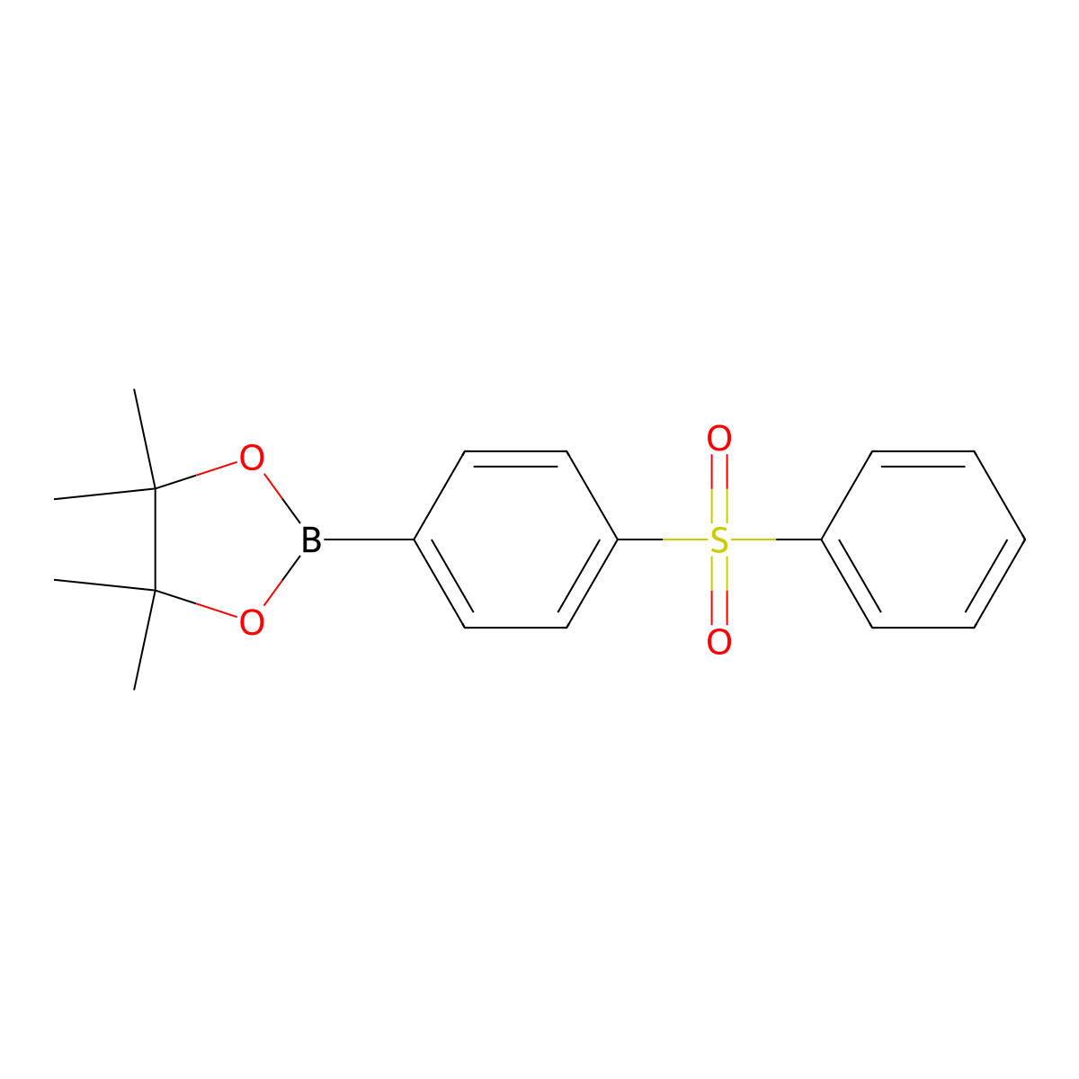 4,4,5,5-Tetramethyl-2-(4-(phenylsulfonyl)phenyl)-1,3,2-dioxaborolane molecular structure, CAS 1361215-96-4