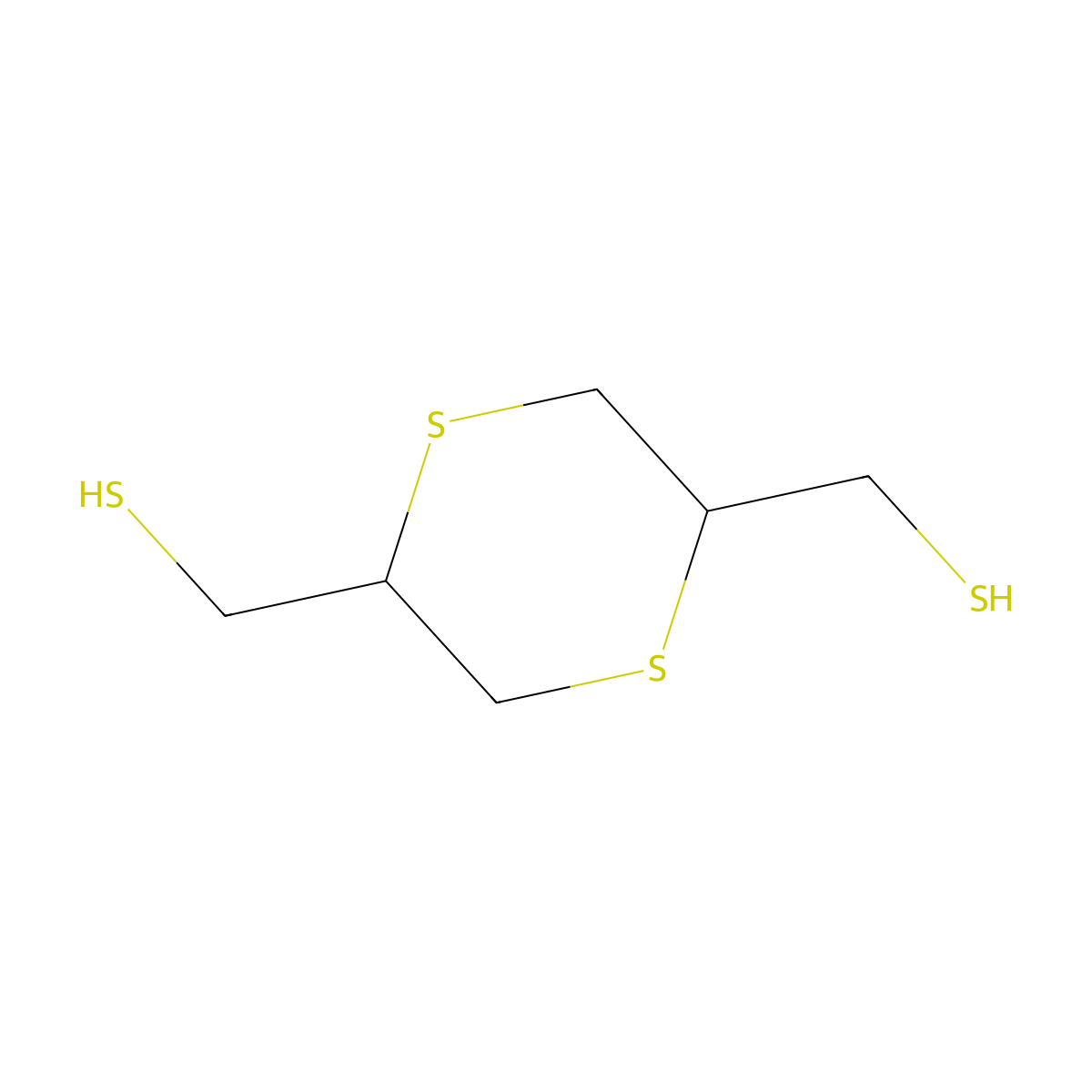 2,5-Dimercaptomethyl-1,4-dithiane molecular structure, CAS 136122-15-1