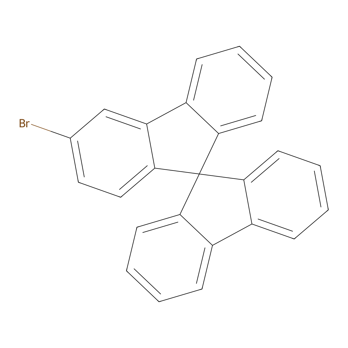 3-Bromo-9,9'-spirobi(fluorene) molecular structure, CAS 1361227-58-8