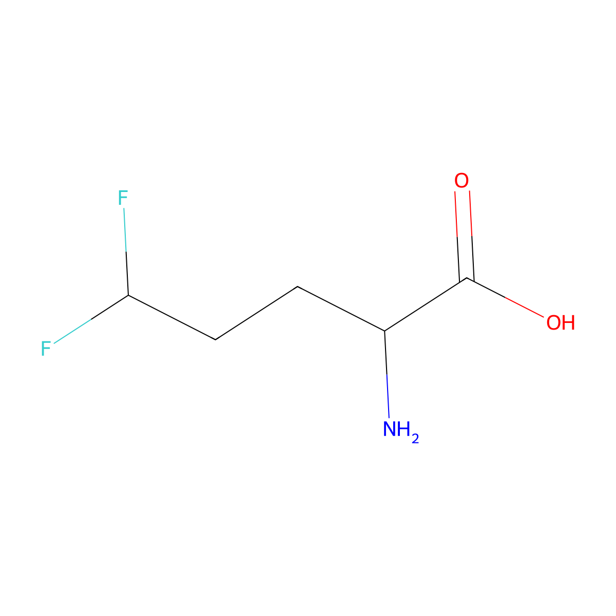 (2S)-2-amino-5,5-difluoropentanoic acid molecular structure, CAS 1361228-44-5