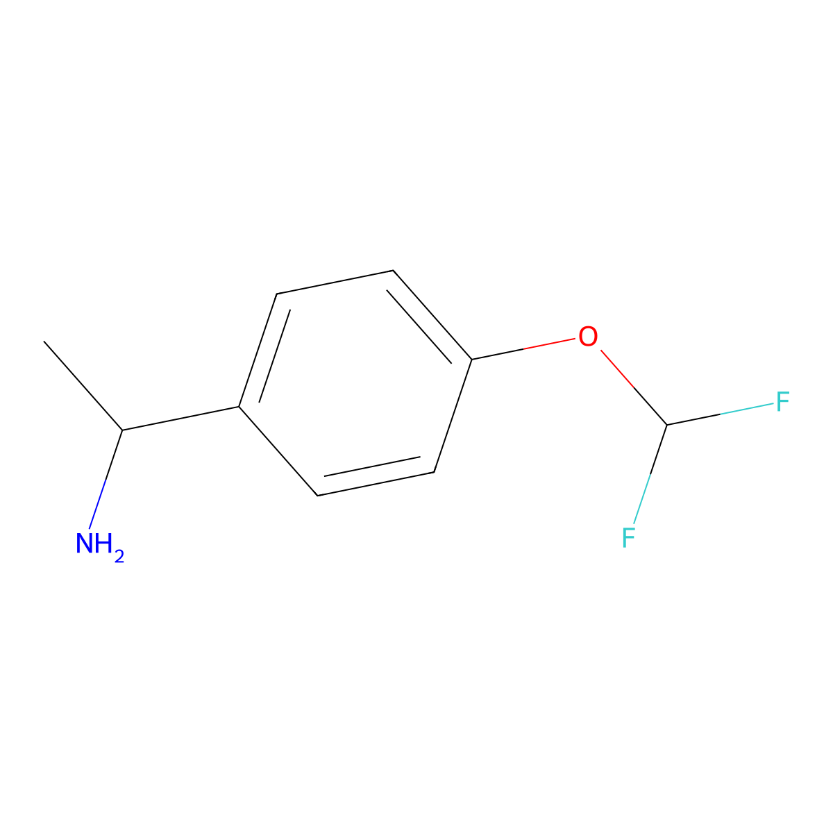 1-[4-(Difluoromethoxy)phenyl]ethan-1-amine molecular structure, CAS 136123-72-3