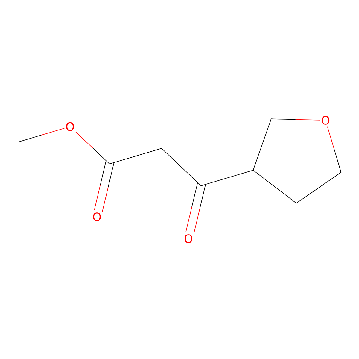 Methyl 3-oxo-3-(oxolan-3-yl)propanoate molecular structure, CAS 1361235-92-8