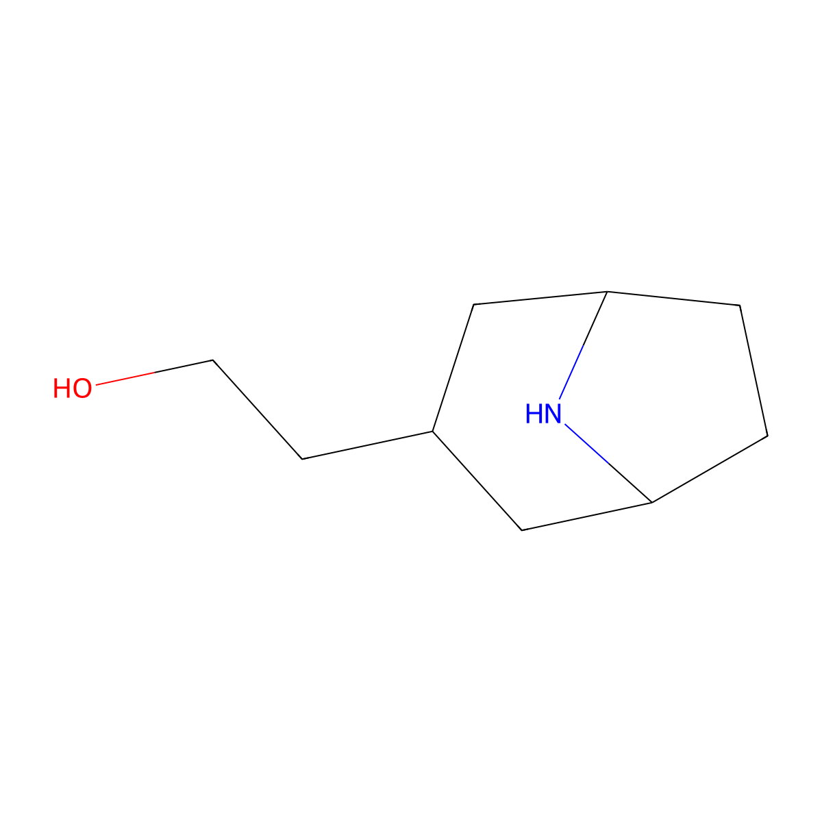 2-{8-Azabicyclo[3.2.1]octan-3-yl}ethan-1-ol molecular structure, CAS 136125-35-4