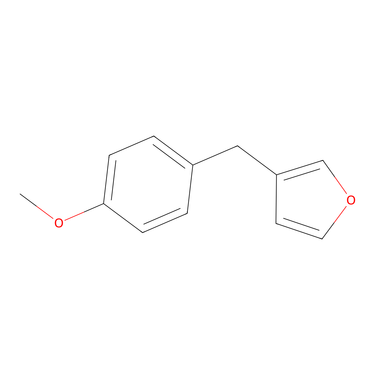 3-[(4-Methoxyphenyl)methyl]furan molecular structure, CAS 136131-34-5