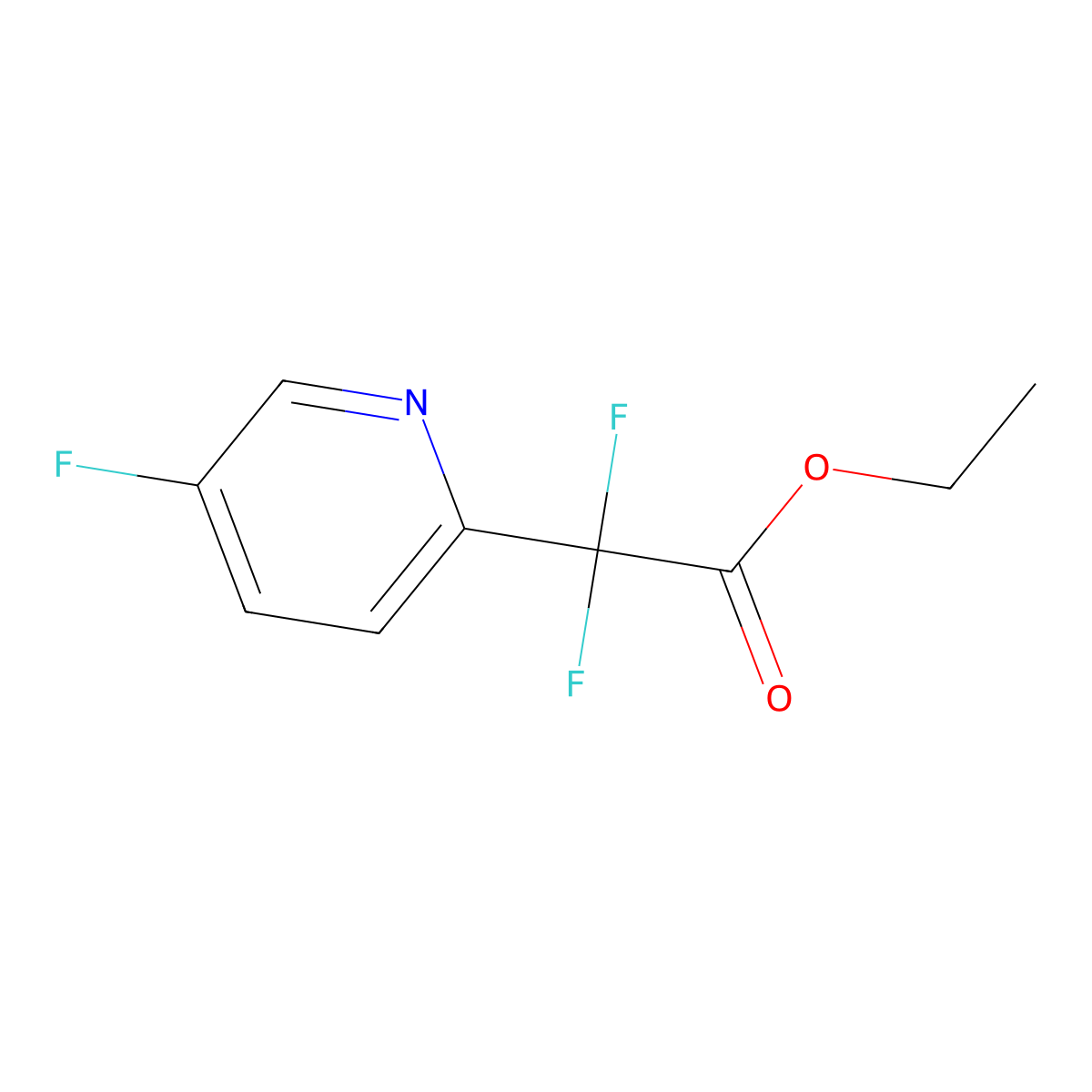 Ethyl 2,2-difluoro-2-(5-fluoropyridin-2-yl)acetate molecular structure, CAS 1361310-74-8
