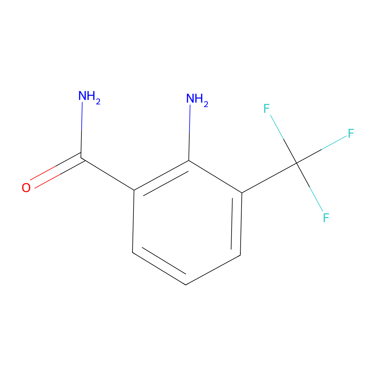 2-Amino-3-(trifluoromethyl)benzamide molecular structure, CAS 1361311-46-7