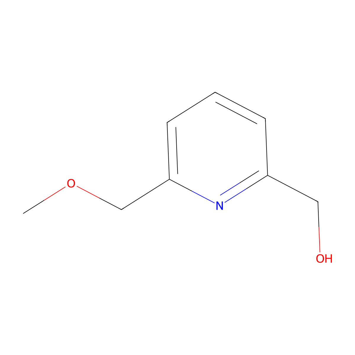 (6-(Methoxymethyl)pyridin-2-yl)methanol molecular structure, CAS 136133-18-1