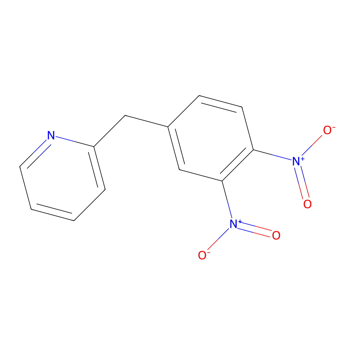2-(3,4-Dinitrobenzyl)pyridine molecular structure, CAS 136133-84-1