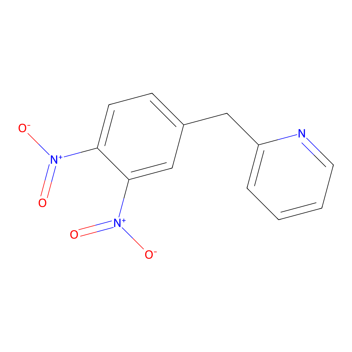 2-(3,4-Dinitrobenzyl)pyridine molecular structure, CAS 136133-84-1