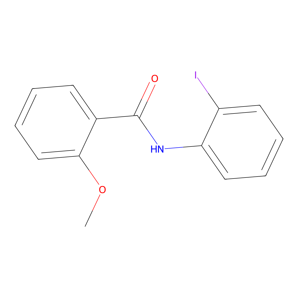 N-(2-iodophenyl)-2-methoxybenzamide molecular structure, CAS 136138-26-6
