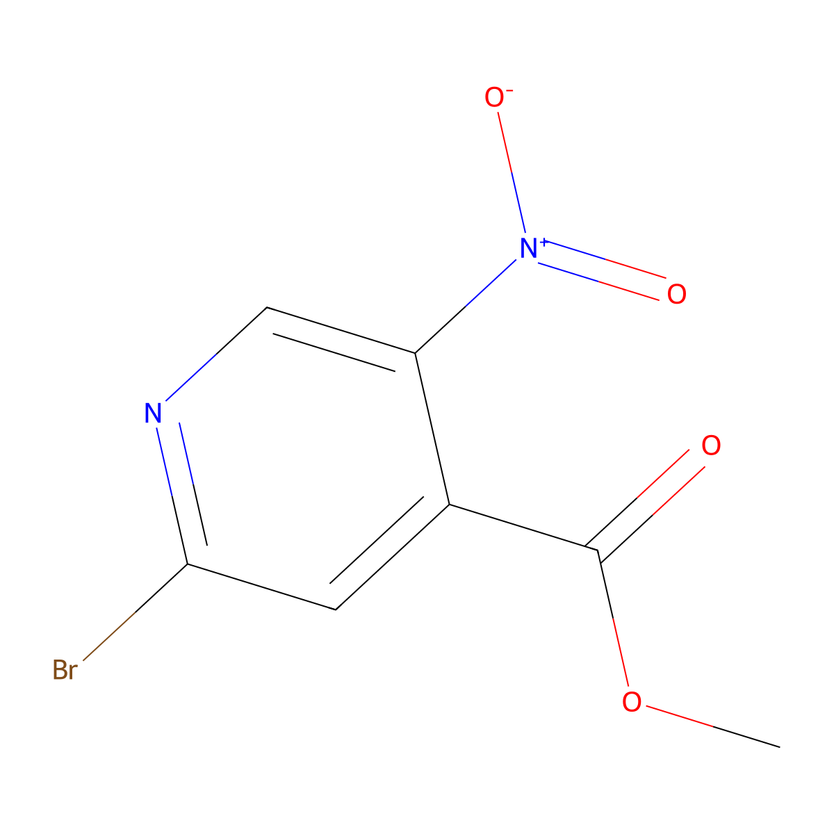 Methyl 2-bromo-5-nitroisonicotinate molecular structure, CAS 1361385-86-5