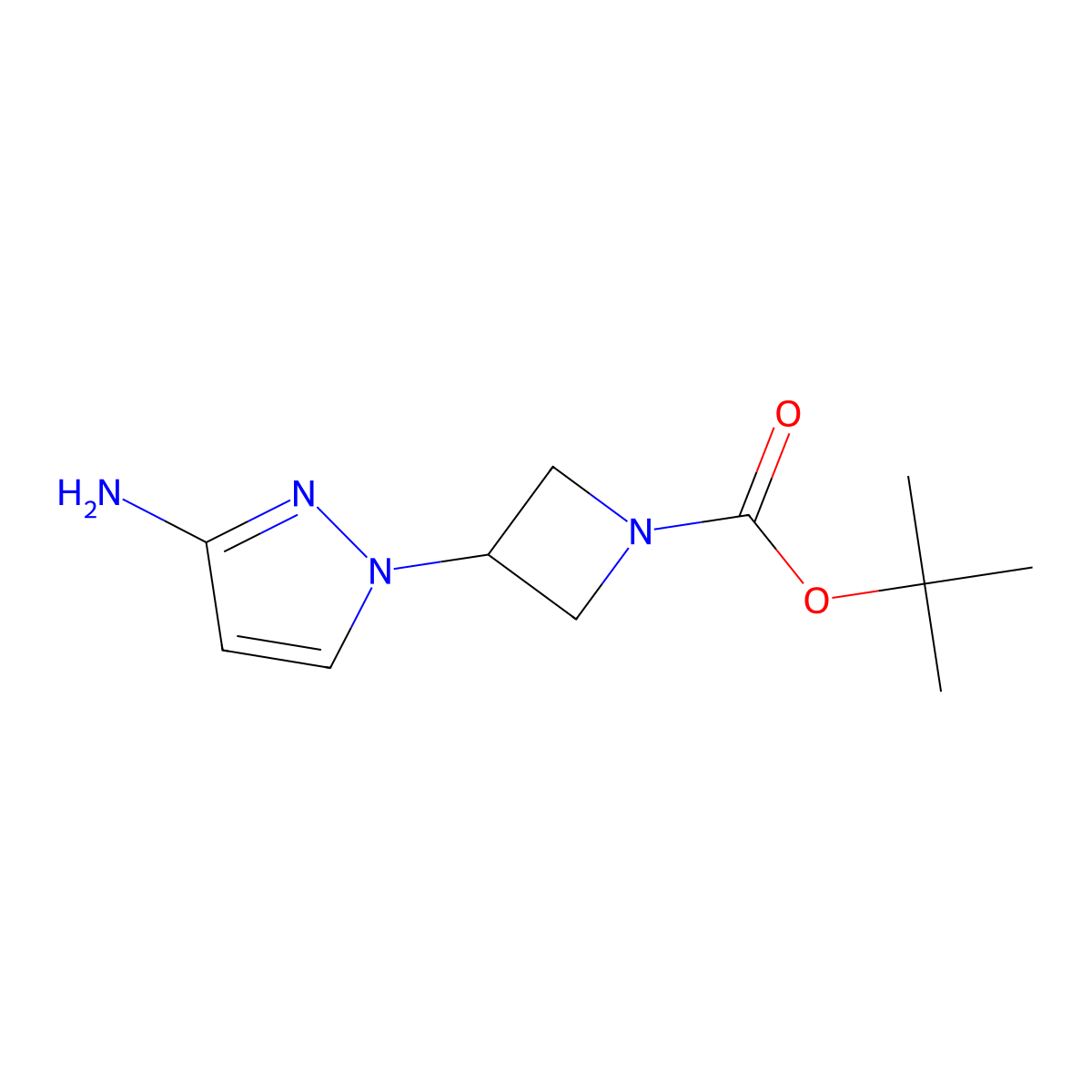 tert-Butyl 3-(3-Amino-1H-pyrazol-1-yl)azetidine-1-carboxylate molecular structure, CAS 1361386-63-1